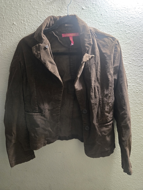 Jennyfer J Jackets & Blazers - Jennyfer Brown Corduroy Blazer Jacket Women's Medium Button Front Casual Career